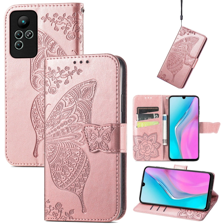 Custodia per telefono in pelle goffrata farfalla amore fiore, For Honor X8 5G, For Infinix Note 11, For Xiaomi Poco M5