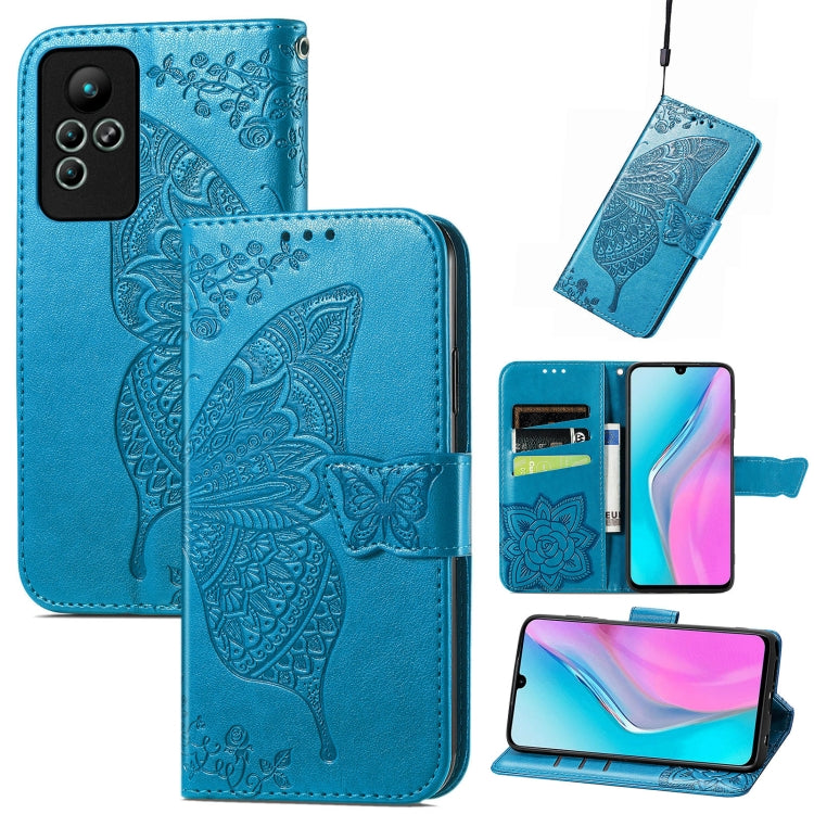 Custodia per telefono in pelle goffrata farfalla amore fiore, For Honor X8 5G, For Infinix Note 11, For Xiaomi Poco M5