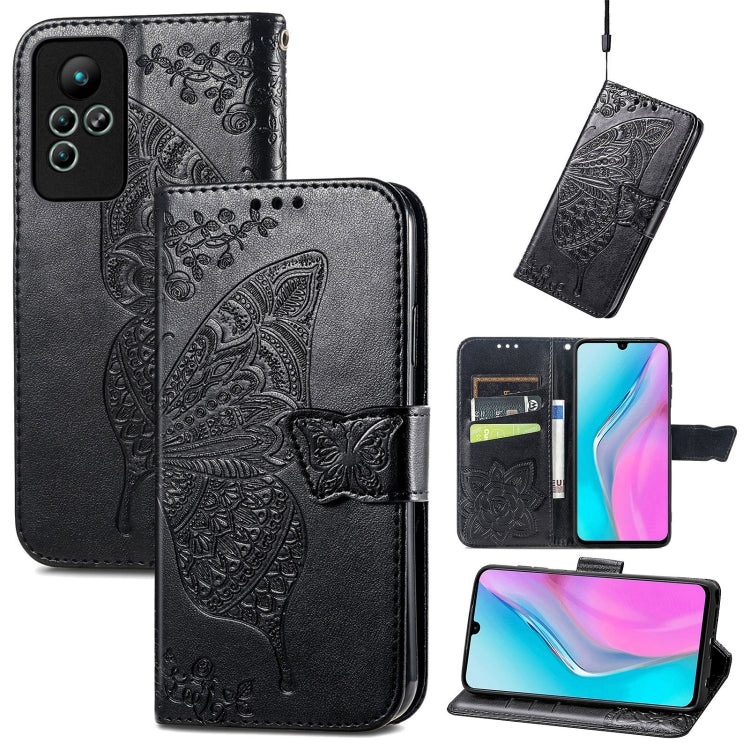 Custodia per telefono in pelle goffrata farfalla amore fiore, For Honor X8 5G, For Infinix Note 11, For Xiaomi Poco M5