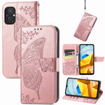 Custodia per telefono in pelle goffrata farfalla amore fiore, For Honor X8 5G, For Infinix Note 11, For Xiaomi Poco M5