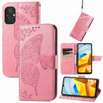Custodia per telefono in pelle goffrata farfalla amore fiore, For Honor X8 5G, For Infinix Note 11, For Xiaomi Poco M5