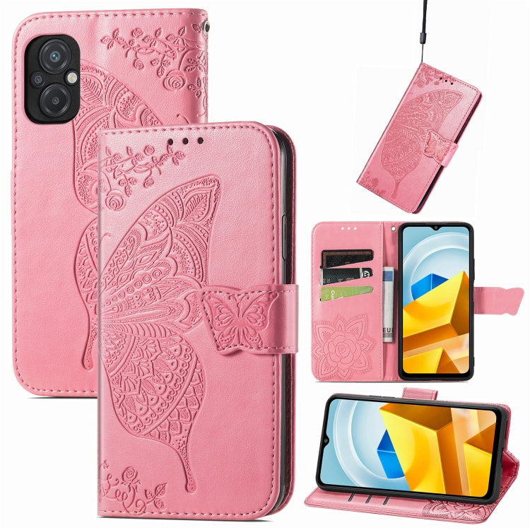 Custodia per telefono in pelle goffrata farfalla amore fiore, For Honor X8 5G, For Infinix Note 11, For Xiaomi Poco M5