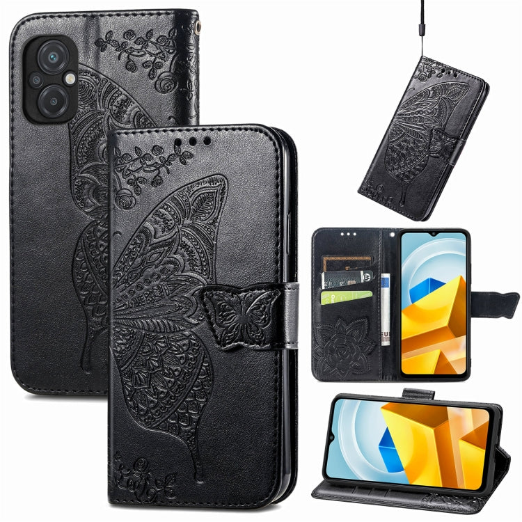 Custodia per telefono in pelle goffrata farfalla amore fiore, For Honor X8 5G, For Infinix Note 11, For Xiaomi Poco M5