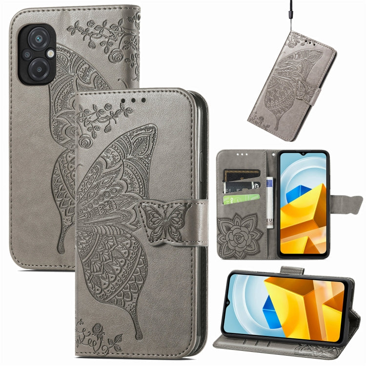 Custodia per telefono in pelle goffrata farfalla amore fiore, For Honor X8 5G, For Infinix Note 11, For Xiaomi Poco M5