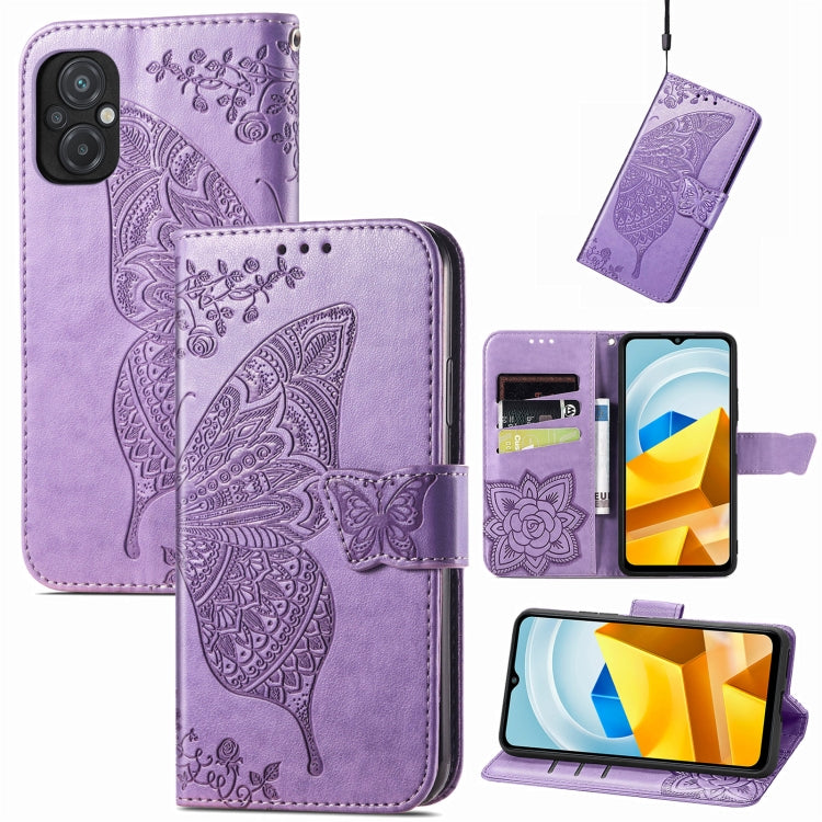 Custodia per telefono in pelle goffrata farfalla amore fiore, For Honor X8 5G, For Infinix Note 11, For Xiaomi Poco M5