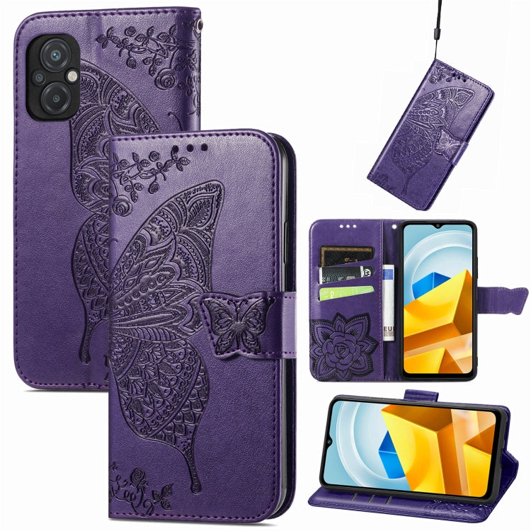 Custodia per telefono in pelle goffrata farfalla amore fiore, For Honor X8 5G, For Infinix Note 11, For Xiaomi Poco M5