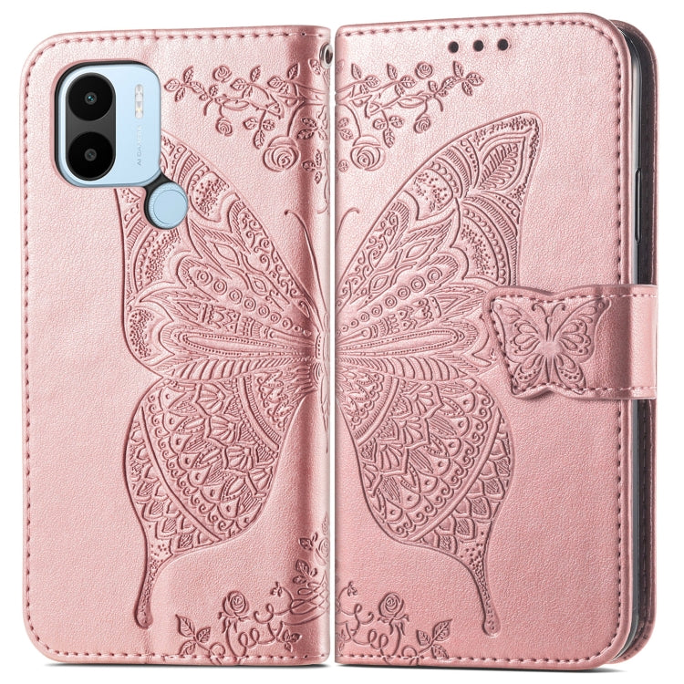 Custodia per telefono in pelle goffrata farfalla amore fiore, For Xiaomi Redmi A1+, For UMIDIGI A13S, For vivo T2X 5G