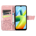 Custodia per telefono in pelle goffrata farfalla amore fiore, For Xiaomi Redmi A1+, For UMIDIGI A13S, For vivo T2X 5G