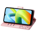 Custodia per telefono in pelle goffrata farfalla amore fiore, For Xiaomi Redmi A1+, For UMIDIGI A13S, For vivo T2X 5G