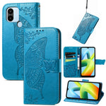 Custodia per telefono in pelle goffrata farfalla amore fiore, For Xiaomi Redmi A1+, For UMIDIGI A13S, For vivo T2X 5G