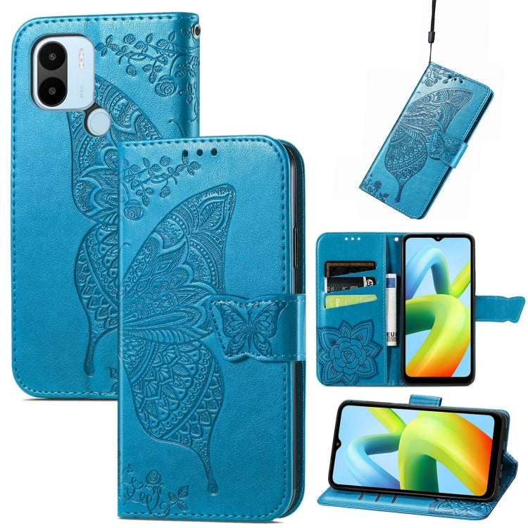 Custodia per telefono in pelle goffrata farfalla amore fiore, For Xiaomi Redmi A1+, For UMIDIGI A13S, For vivo T2X 5G