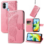 Custodia per telefono in pelle goffrata farfalla amore fiore, For Xiaomi Redmi A1+, For UMIDIGI A13S, For vivo T2X 5G