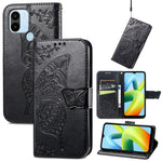 Custodia per telefono in pelle goffrata farfalla amore fiore, For Xiaomi Redmi A1+, For UMIDIGI A13S, For vivo T2X 5G