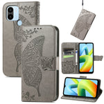 Custodia per telefono in pelle goffrata farfalla amore fiore, For Xiaomi Redmi A1+, For UMIDIGI A13S, For vivo T2X 5G