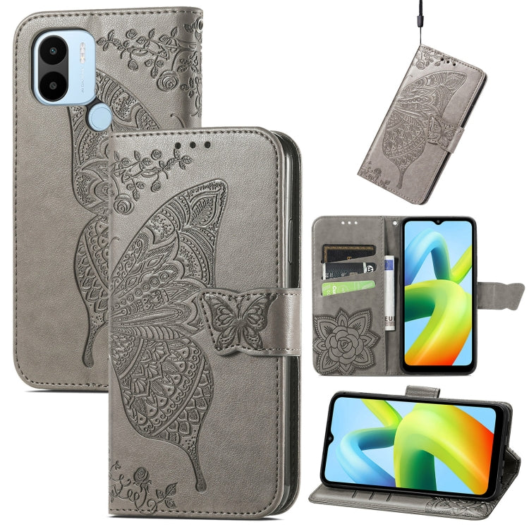 Custodia per telefono in pelle goffrata farfalla amore fiore, For Xiaomi Redmi A1+, For UMIDIGI A13S, For vivo T2X 5G
