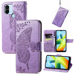 Custodia per telefono in pelle goffrata farfalla amore fiore, For Xiaomi Redmi A1+, For UMIDIGI A13S, For vivo T2X 5G