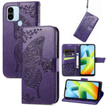 Custodia per telefono in pelle goffrata farfalla amore fiore, For Xiaomi Redmi A1+, For UMIDIGI A13S, For vivo T2X 5G