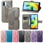 Custodia per telefono in pelle goffrata farfalla amore fiore, For Xiaomi Redmi A1+, For UMIDIGI A13S, For vivo T2X 5G