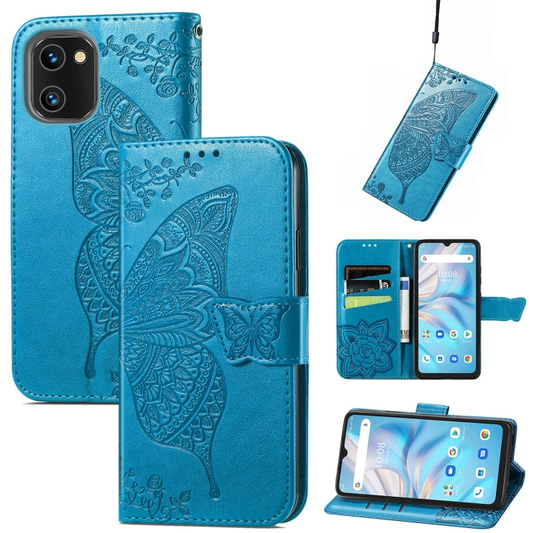 Custodia per telefono in pelle goffrata farfalla amore fiore, For Xiaomi Redmi A1+, For UMIDIGI A13S, For vivo T2X 5G