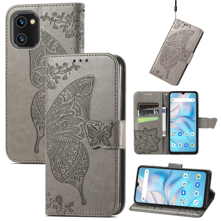 Custodia per telefono in pelle goffrata farfalla amore fiore, For Xiaomi Redmi A1+, For UMIDIGI A13S, For vivo T2X 5G