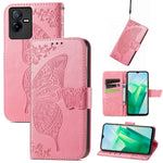 Custodia per telefono in pelle goffrata farfalla amore fiore, For Xiaomi Redmi A1+, For UMIDIGI A13S, For vivo T2X 5G
