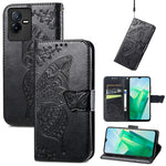 Custodia per telefono in pelle goffrata farfalla amore fiore, For Xiaomi Redmi A1+, For UMIDIGI A13S, For vivo T2X 5G