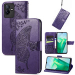 Custodia per telefono in pelle goffrata farfalla amore fiore, For Xiaomi Redmi A1+, For UMIDIGI A13S, For vivo T2X 5G