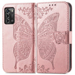 Custodia per telefono in pelle goffrata farfalla amore fiore, For ZTE Blade A72 4G, For ZTE Blade V40 Pro, For Huawei Mate 50 Pro