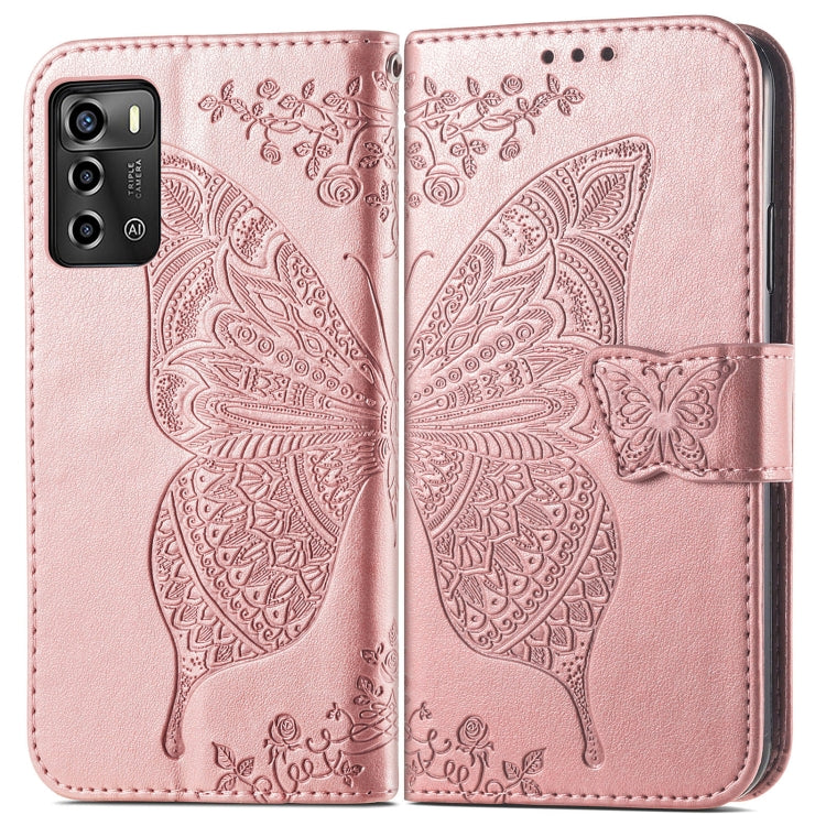 Custodia per telefono in pelle goffrata farfalla amore fiore, For ZTE Blade A72 4G, For ZTE Blade V40 Pro, For Huawei Mate 50 Pro