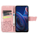 Custodia per telefono in pelle goffrata farfalla amore fiore, For ZTE Blade A72 4G, For ZTE Blade V40 Pro, For Huawei Mate 50 Pro