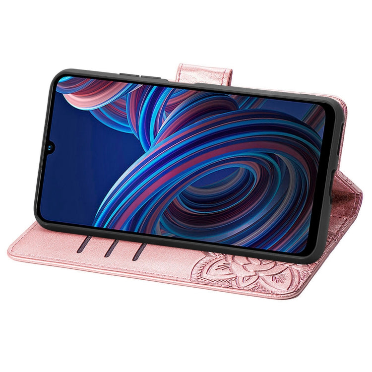 Custodia per telefono in pelle goffrata farfalla amore fiore, For ZTE Blade A72 4G, For ZTE Blade V40 Pro, For Huawei Mate 50 Pro
