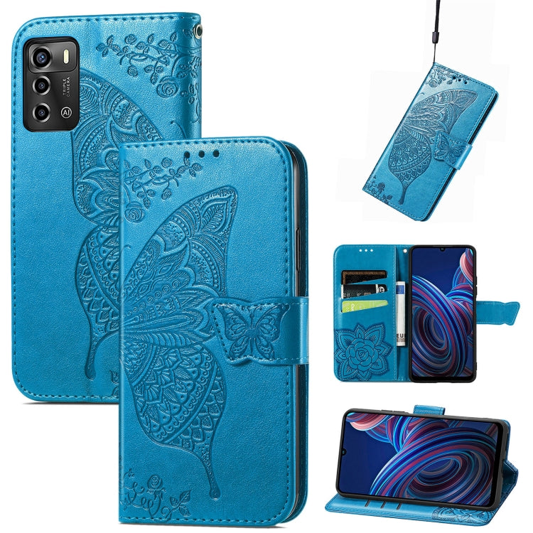 Custodia per telefono in pelle goffrata farfalla amore fiore, For ZTE Blade A72 4G, For ZTE Blade V40 Pro, For Huawei Mate 50 Pro