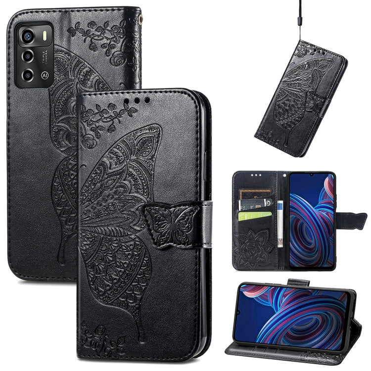 Custodia per telefono in pelle goffrata farfalla amore fiore, For ZTE Blade A72 4G, For ZTE Blade V40 Pro, For Huawei Mate 50 Pro