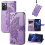 Custodia per telefono in pelle goffrata farfalla amore fiore, For ZTE Blade A72 4G, For ZTE Blade V40 Pro, For Huawei Mate 50 Pro