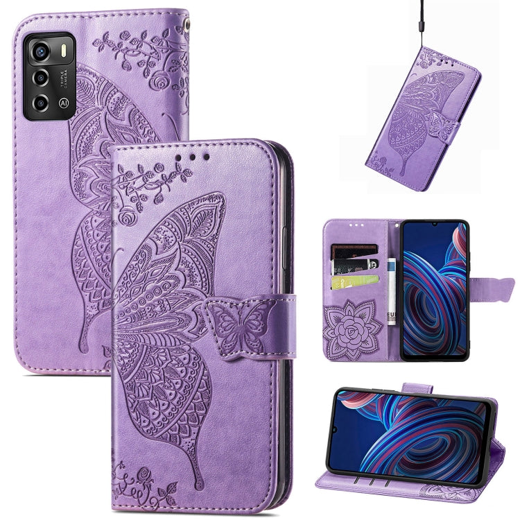 Custodia per telefono in pelle goffrata farfalla amore fiore, For ZTE Blade A72 4G, For ZTE Blade V40 Pro, For Huawei Mate 50 Pro