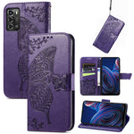 Custodia per telefono in pelle goffrata farfalla amore fiore, For ZTE Blade A72 4G, For ZTE Blade V40 Pro, For Huawei Mate 50 Pro