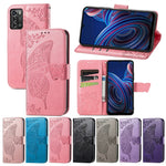 Custodia per telefono in pelle goffrata farfalla amore fiore, For ZTE Blade A72 4G, For ZTE Blade V40 Pro, For Huawei Mate 50 Pro