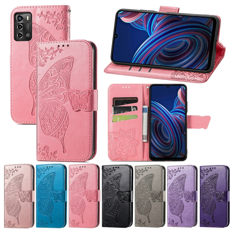 Custodia per telefono in pelle goffrata farfalla amore fiore, For ZTE Blade A72 4G, For ZTE Blade V40 Pro, For Huawei Mate 50 Pro