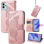Custodia per telefono in pelle goffrata farfalla amore fiore, For ZTE Blade A72 4G, For ZTE Blade V40 Pro, For Huawei Mate 50 Pro