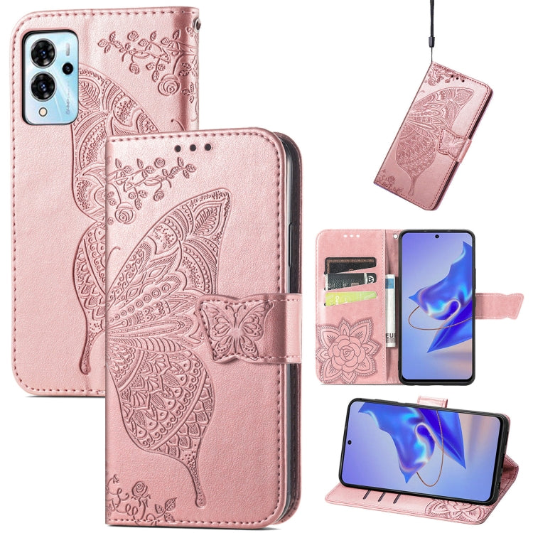 Custodia per telefono in pelle goffrata farfalla amore fiore, For ZTE Blade A72 4G, For ZTE Blade V40 Pro, For Huawei Mate 50 Pro