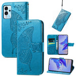 Custodia per telefono in pelle goffrata farfalla amore fiore, For ZTE Blade A72 4G, For ZTE Blade V40 Pro, For Huawei Mate 50 Pro