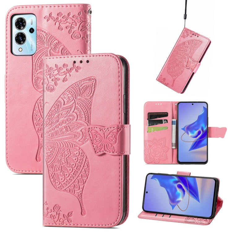 Custodia per telefono in pelle goffrata farfalla amore fiore, For ZTE Blade A72 4G, For ZTE Blade V40 Pro, For Huawei Mate 50 Pro