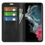 Per Samsung Galaxy S23 Ultra 5G Custodia in pelle con ventosa magnetica retro-pelle, For Samsung Galaxy S23 Ultra 5G