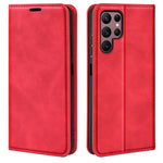 Per Samsung Galaxy S23 Ultra 5G Custodia in pelle con ventosa magnetica retro-pelle, For Samsung Galaxy S23 Ultra 5G