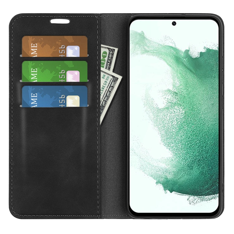 Per Samsung Galaxy S23 + 5G Custodia per telefono in pelle con aspirazione magnetica retro-pelle, For Samsung Galaxy S23 5G, For Samsung Galaxy S23+ 5G