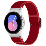 Cinturino per orologio con fibbia nera elasticizzata in nylon, For Samsung Galaxy Watch 5 Pro 45mm, For Samsung Galaxy Watch 5 44mm, For Samsung Galaxy Watch 5 40mm, For Samsung Galaxy Watch 4 44mm