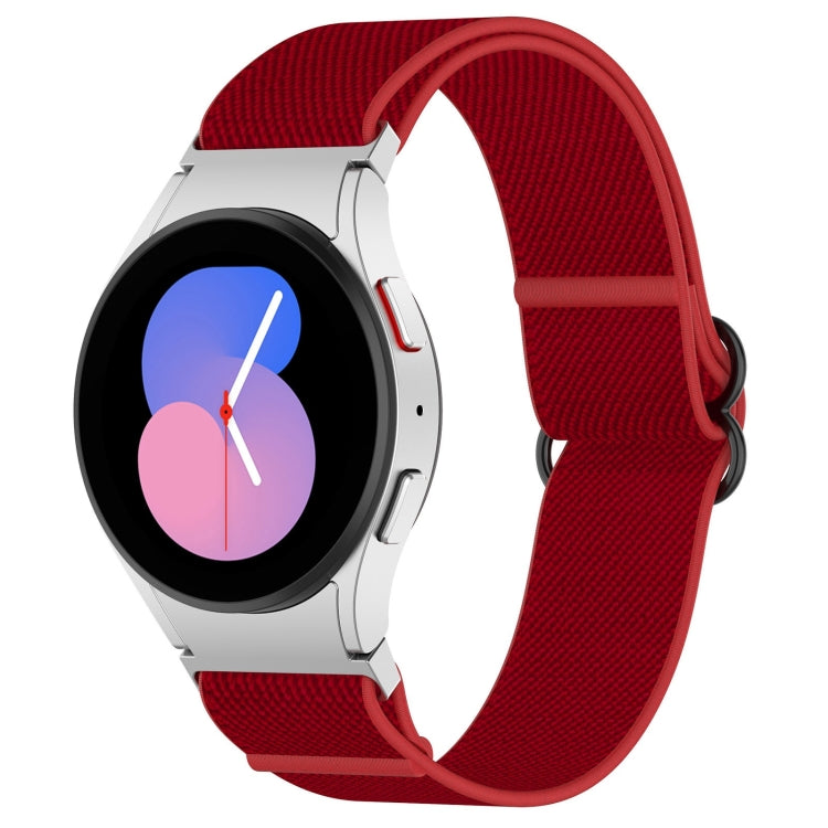 Cinturino per orologio con fibbia nera elasticizzata in nylon, For Samsung Galaxy Watch 5 Pro 45mm, For Samsung Galaxy Watch 5 44mm, For Samsung Galaxy Watch 5 40mm, For Samsung Galaxy Watch 4 44mm