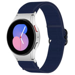 Cinturino per orologio con fibbia nera elasticizzata in nylon, For Samsung Galaxy Watch 5 Pro 45mm, For Samsung Galaxy Watch 5 44mm, For Samsung Galaxy Watch 5 40mm, For Samsung Galaxy Watch 4 44mm