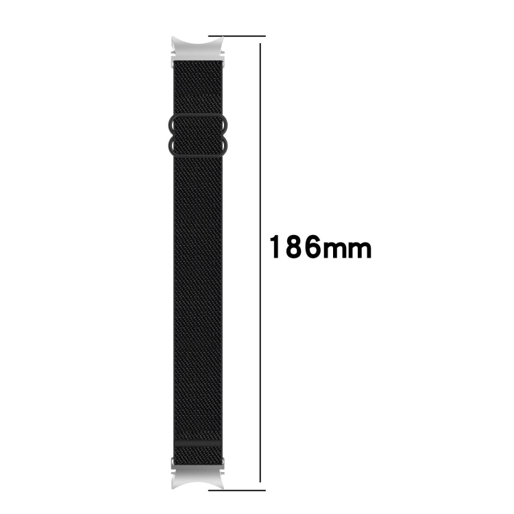 Cinturino per orologio con fibbia nera elasticizzata in nylon, For Samsung Galaxy Watch 5 Pro 45mm, For Samsung Galaxy Watch 5 44mm, For Samsung Galaxy Watch 5 40mm, For Samsung Galaxy Watch 4 44mm