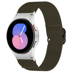 Cinturino per orologio con fibbia nera elasticizzata in nylon, For Samsung Galaxy Watch 5 Pro 45mm, For Samsung Galaxy Watch 5 44mm, For Samsung Galaxy Watch 5 40mm, For Samsung Galaxy Watch 4 44mm